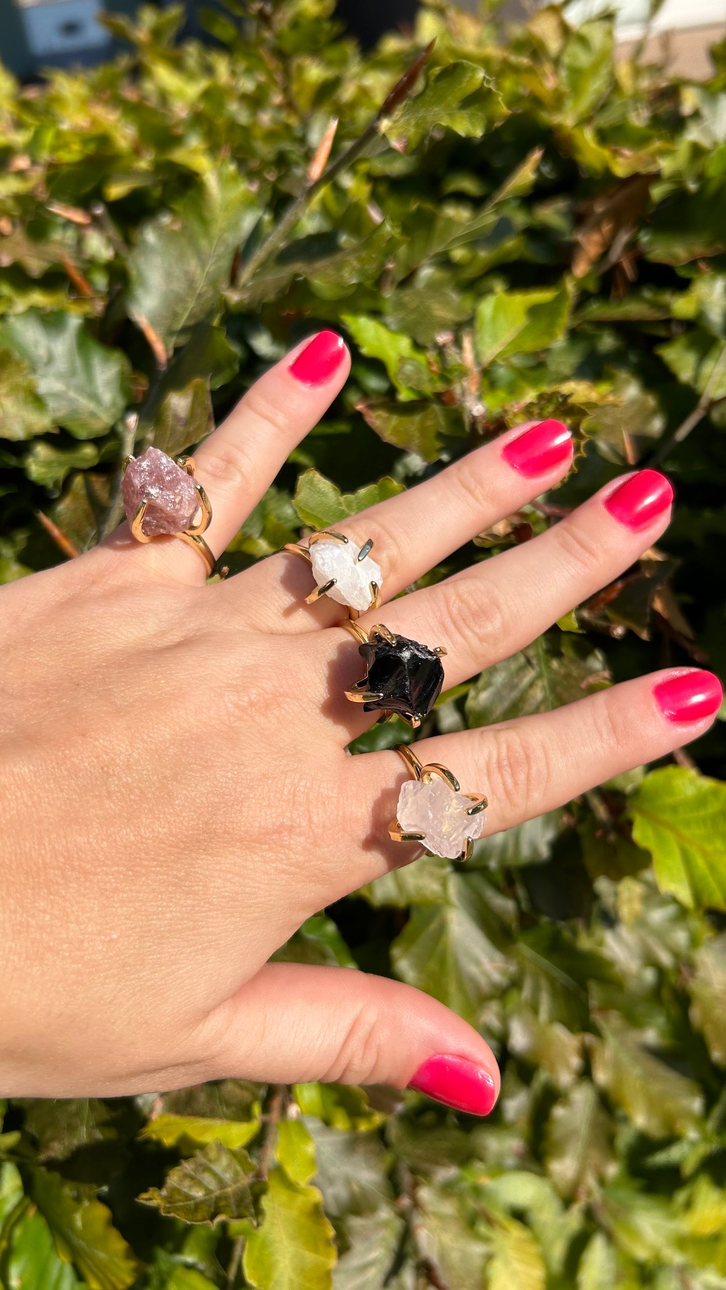 Raw stone ring