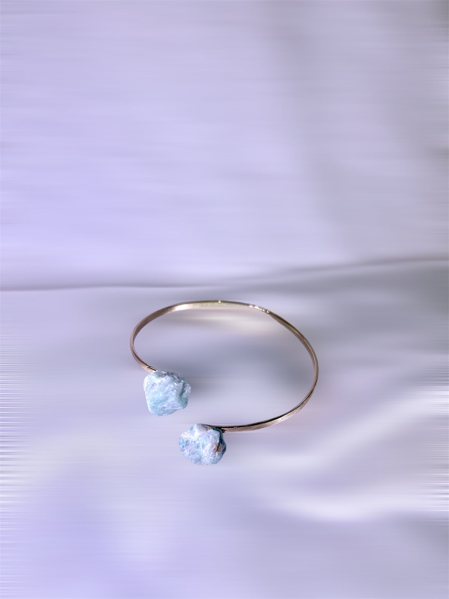 Golden bracelet amazonite or kyanite