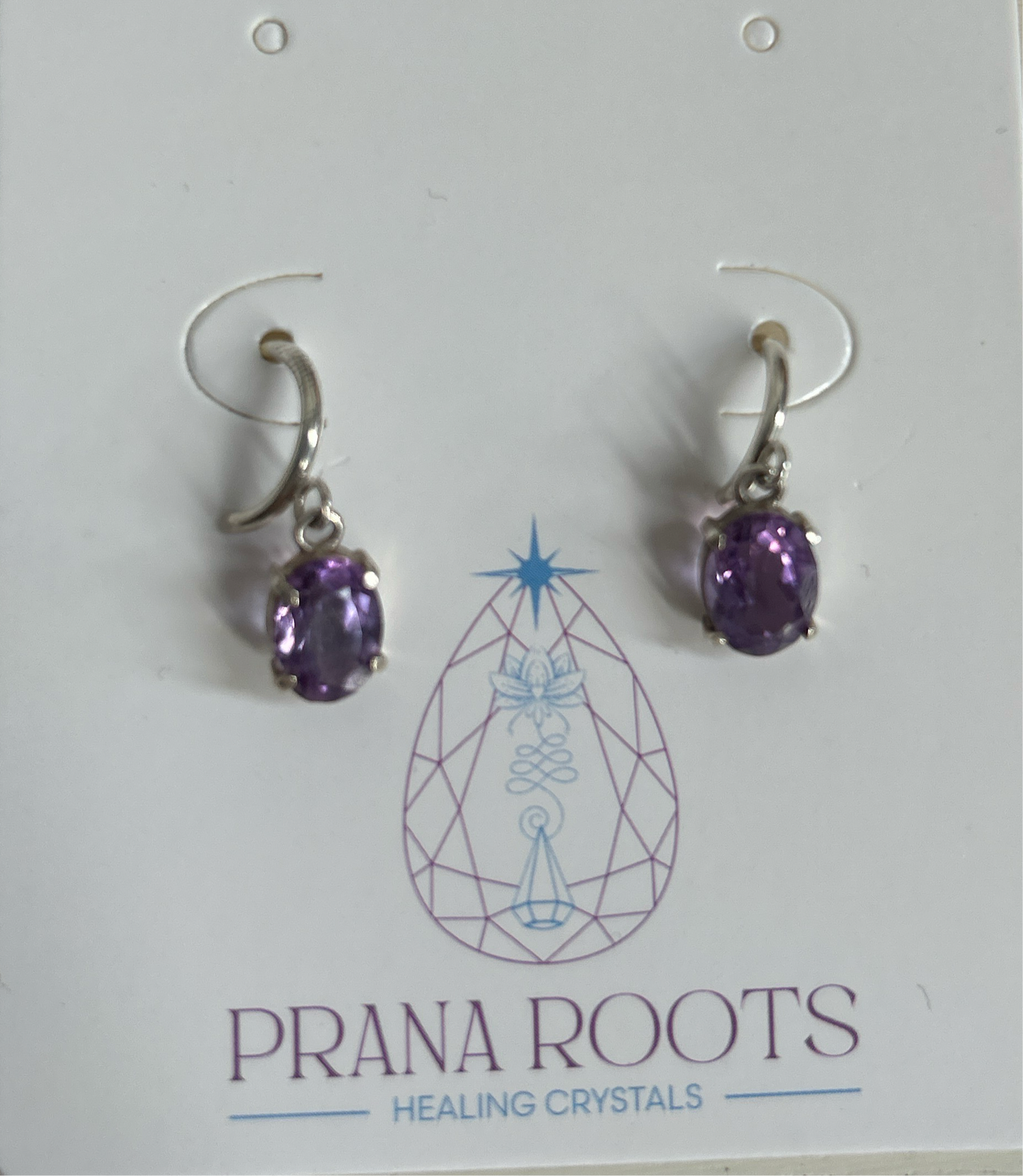 Amethyst hoop earrings