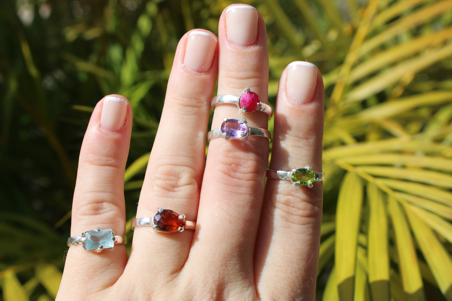 Simple stone rings