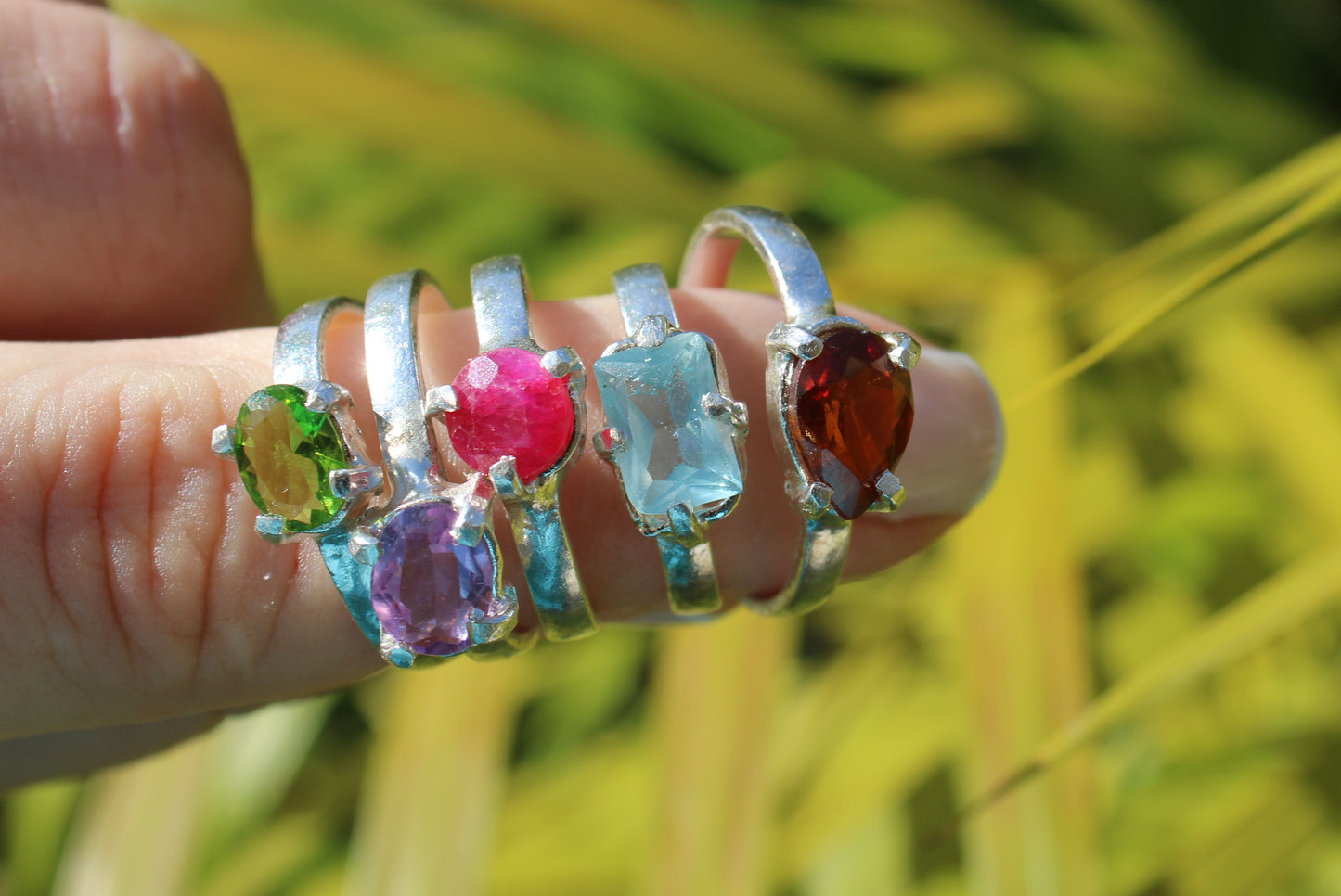 Simple stone rings