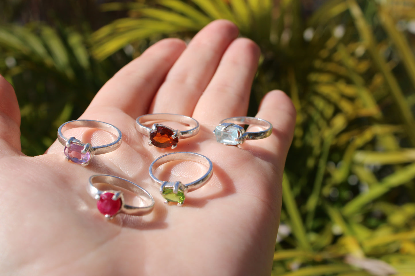 Simple stone rings