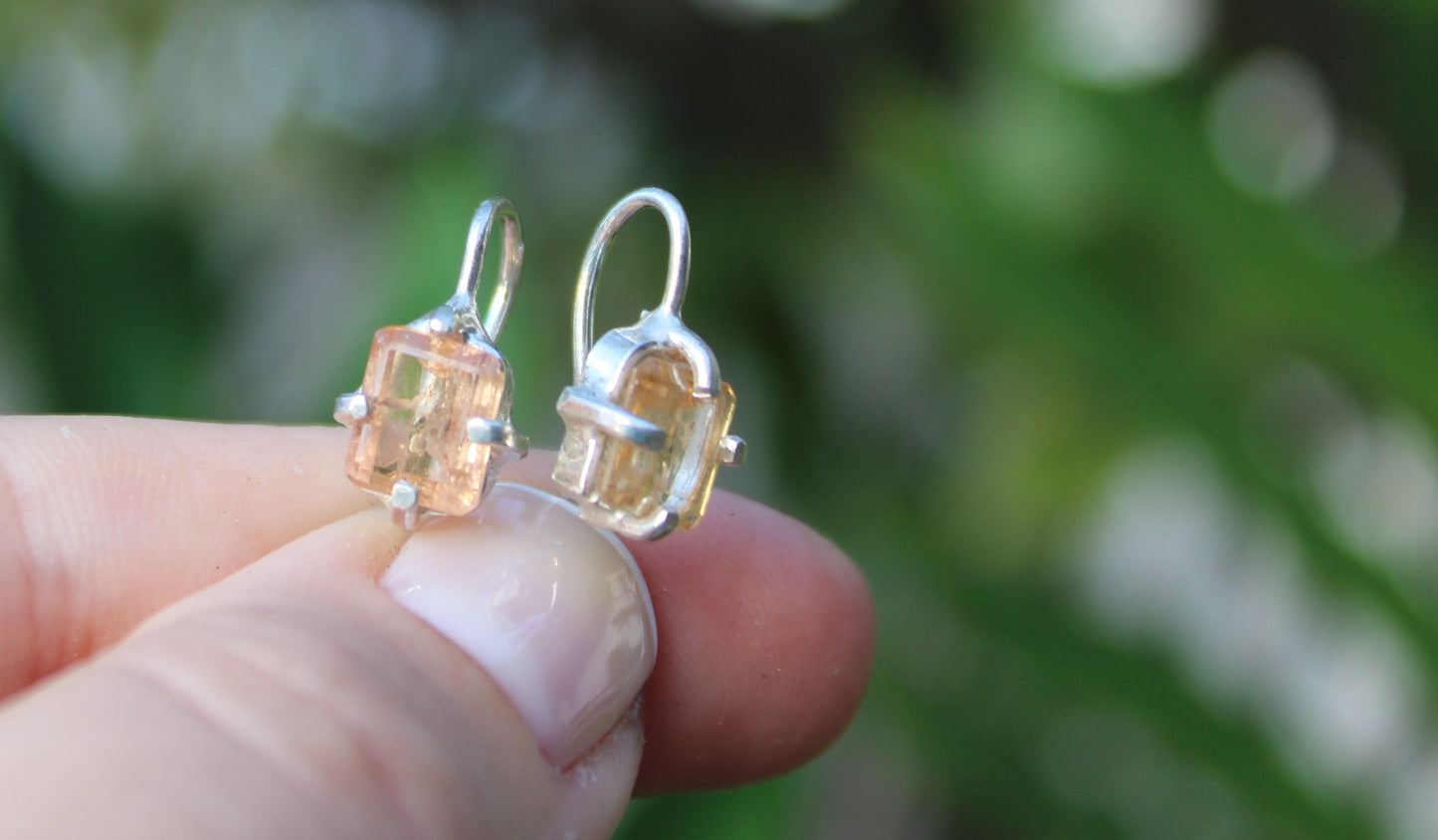 Imperial Topaz rectangle earring or pendant