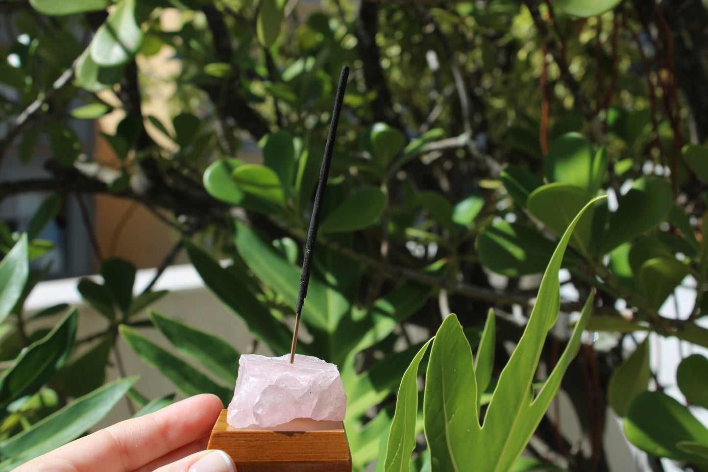 Crystal incense holder