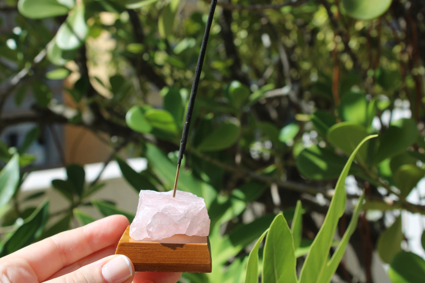 Crystal incense holder