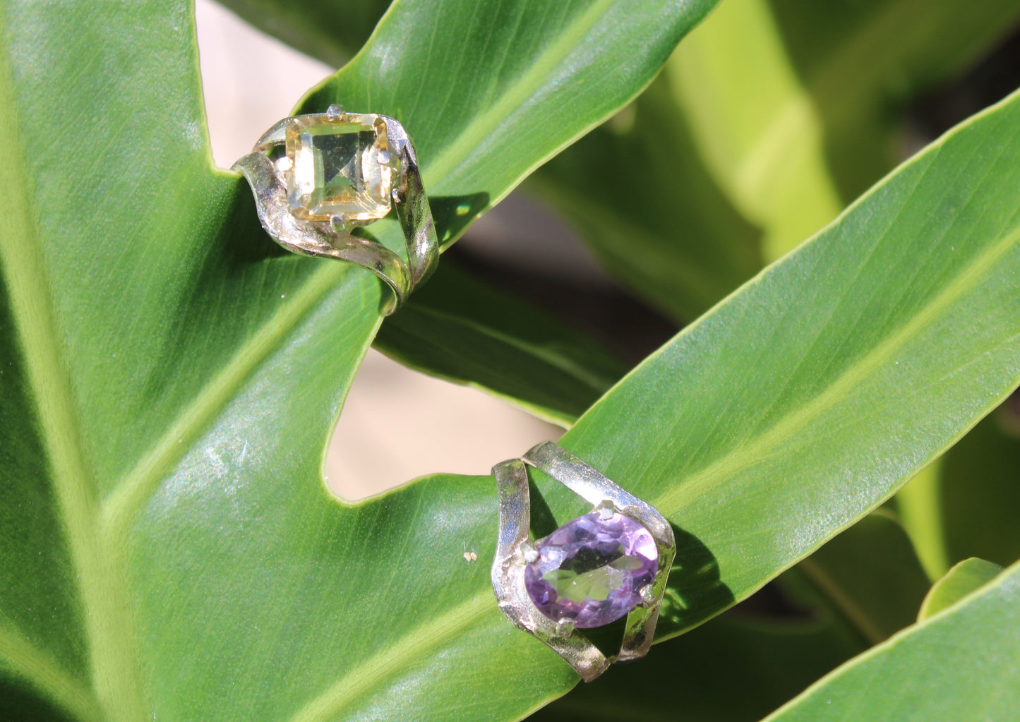 Citrine Square ring
