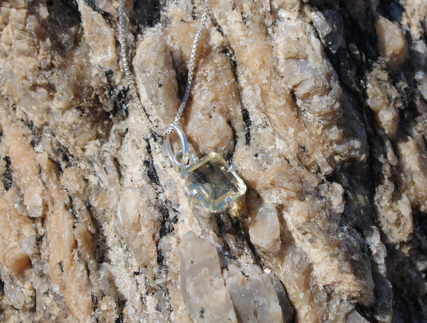 Citrine Square Radiant-cut Pendant