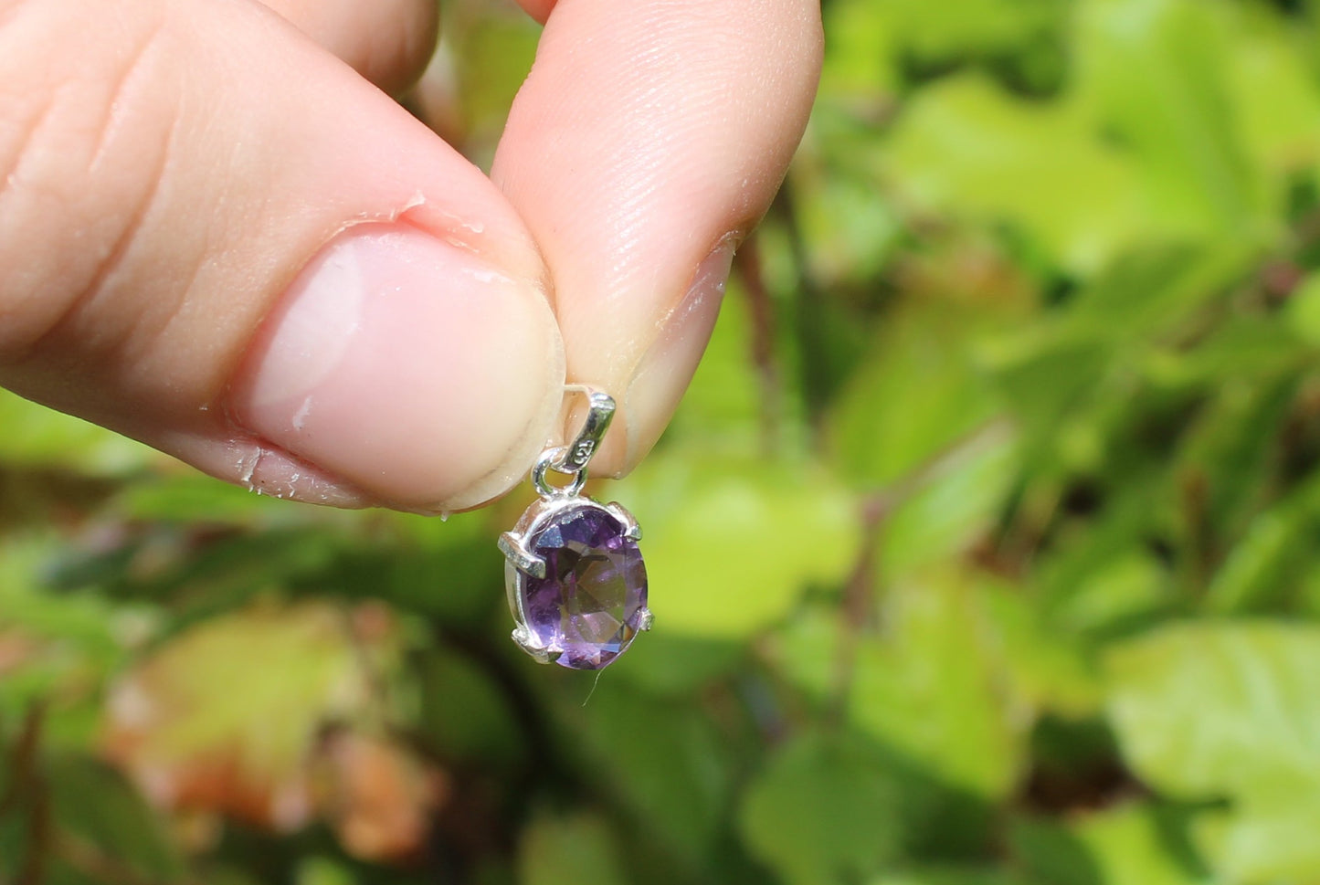 Pendant Oval Amethyst
