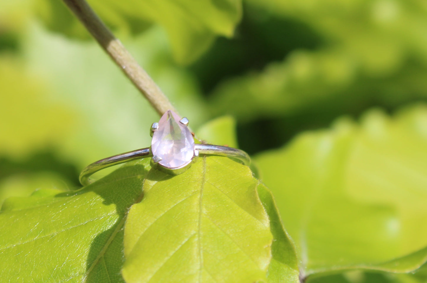 Clear quartz Adjustable ring