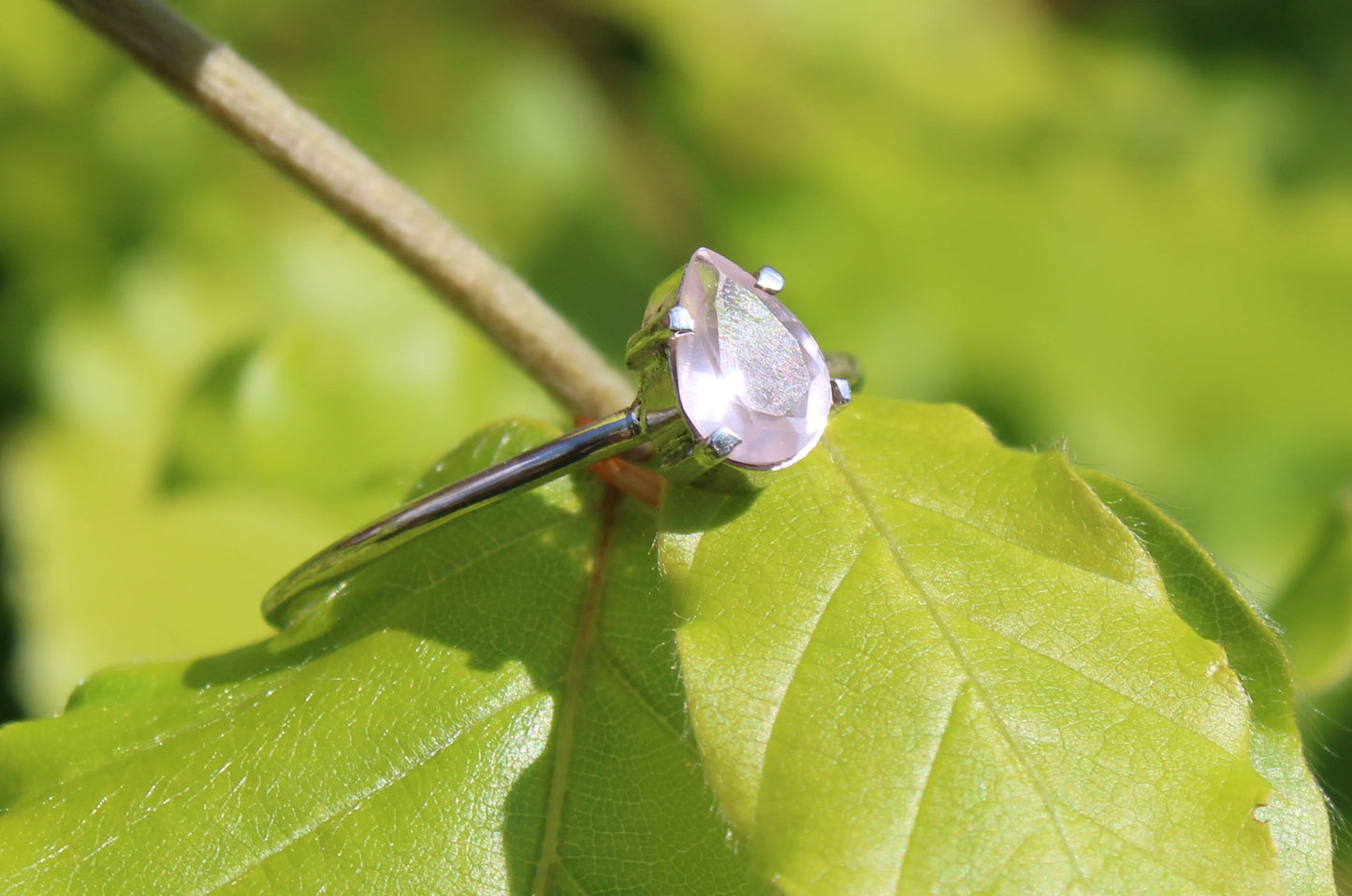 Clear quartz Adjustable ring