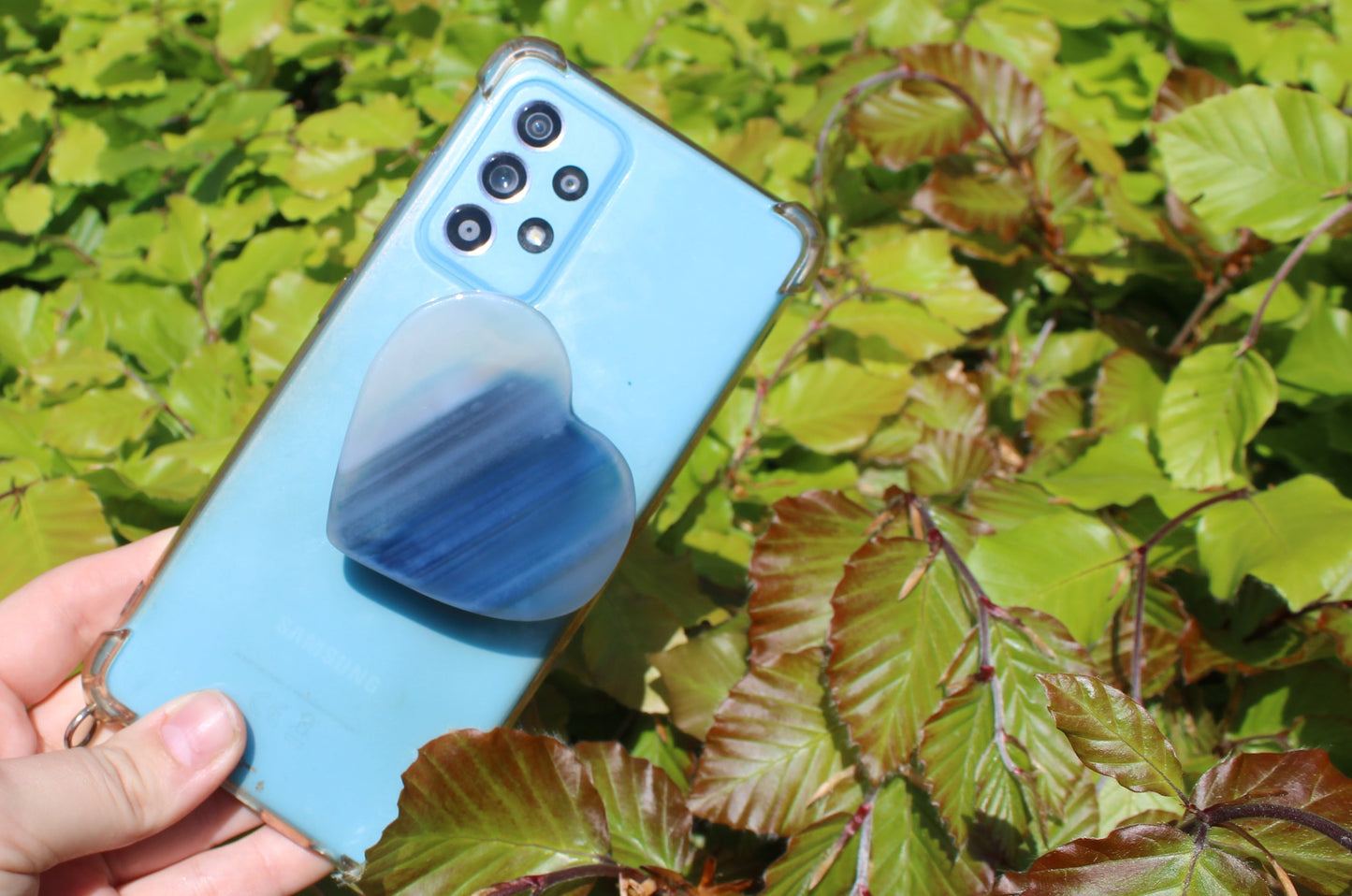 Popsocket for phone with Agate crystal