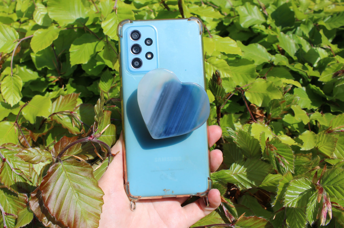 Popsocket for phone with Agate crystal