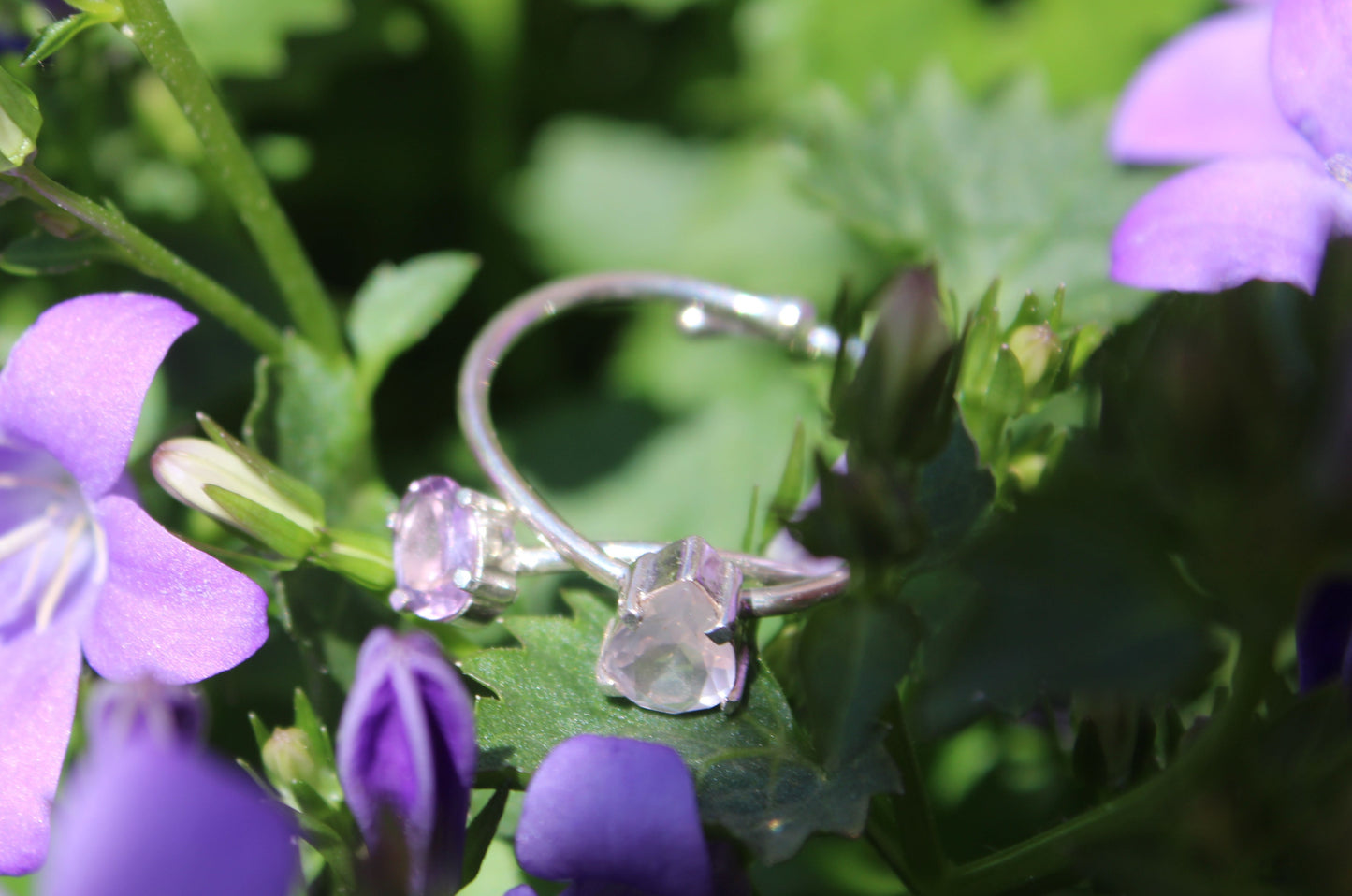 Ametyst Oval Adjustable Ring