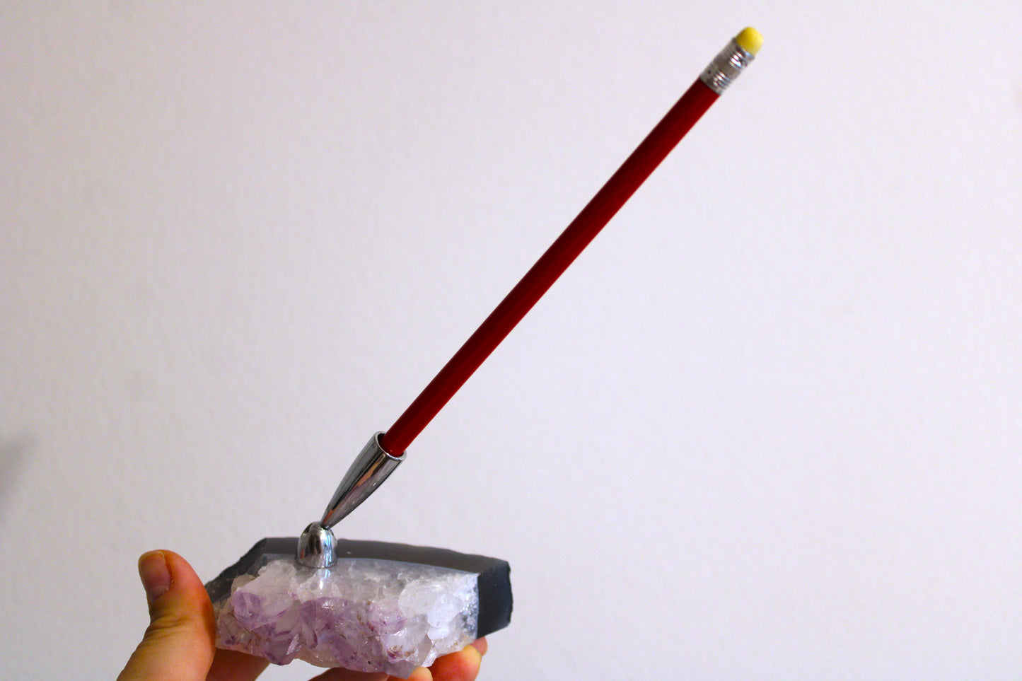 Pen holder amethyst geode