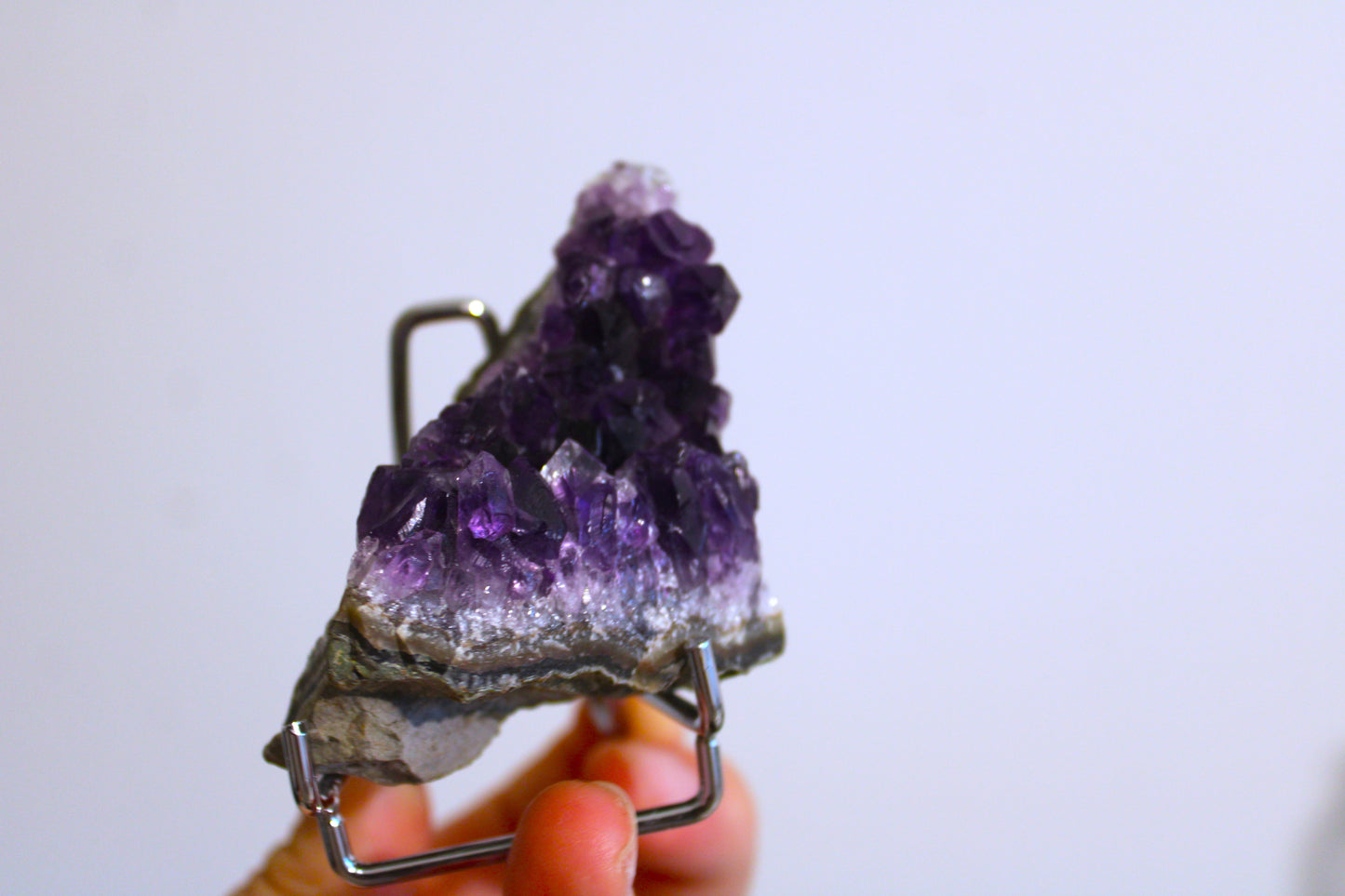Raw geode with display Amethyst