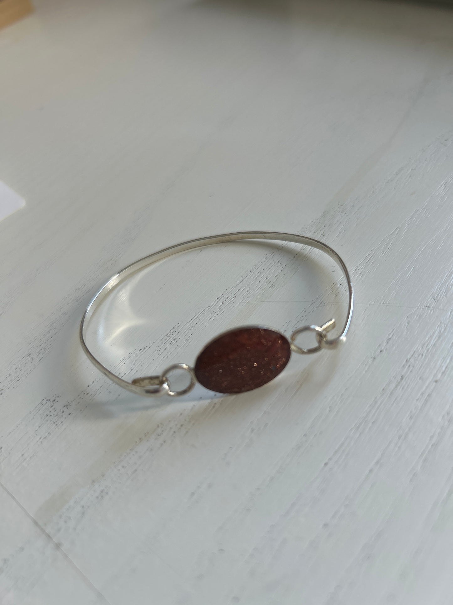 Bracelet silver plated sunstone