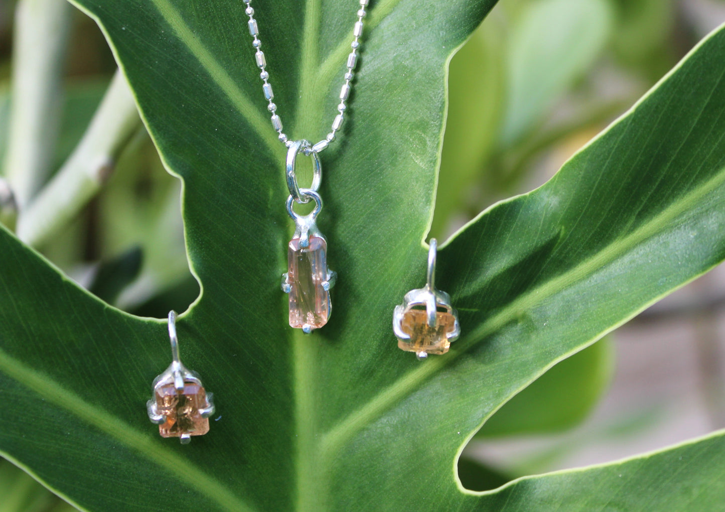 Imperial Topaz rectangle earring or pendant