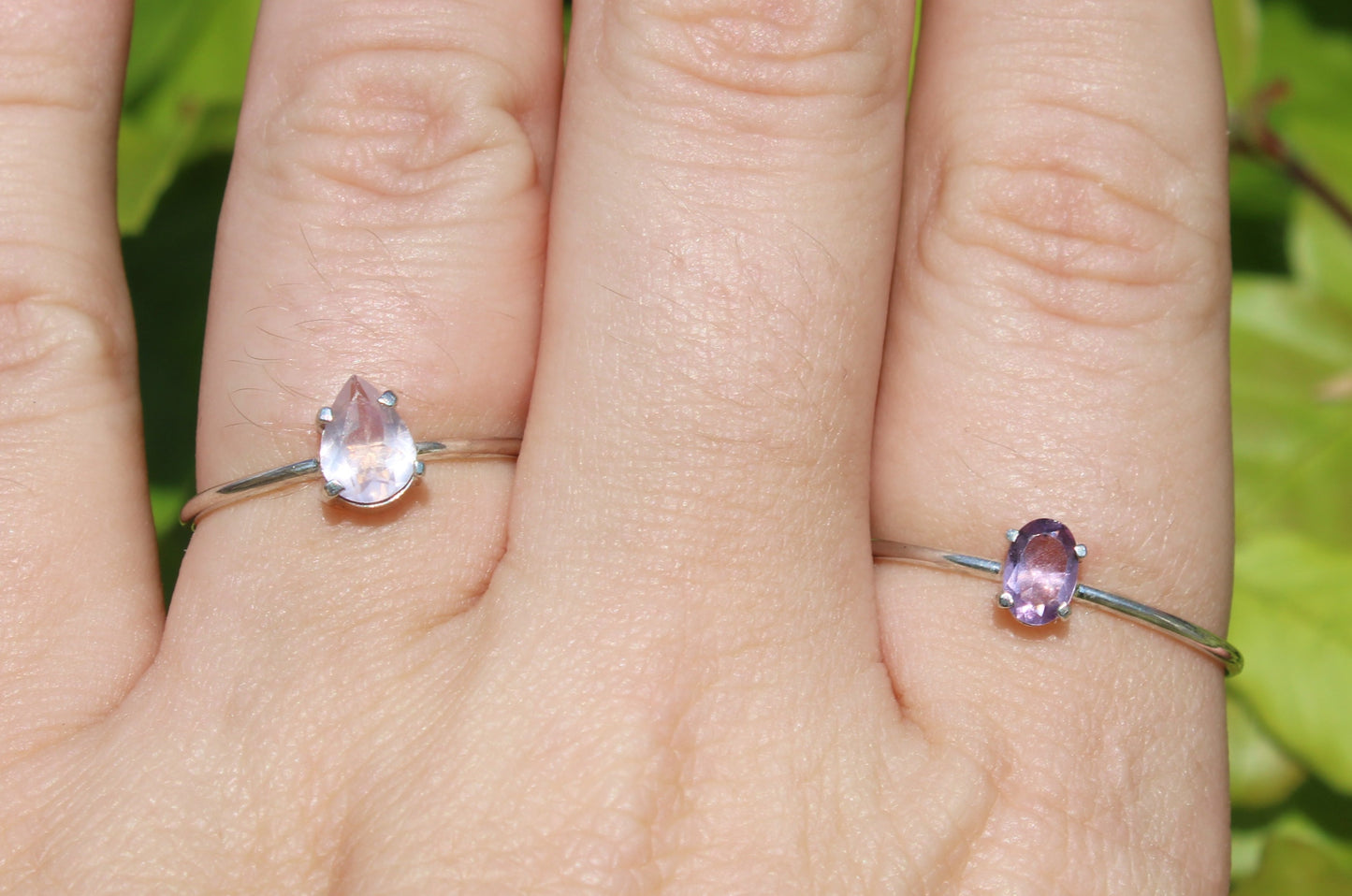Clear quartz Adjustable ring